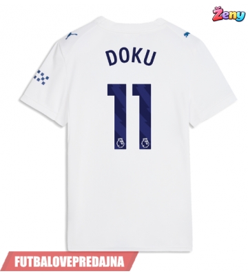 Lacne Ženy Futbalové dres Manchester City Jeremy Doku #11 2026-27 Krátky Rukáv - Tretina